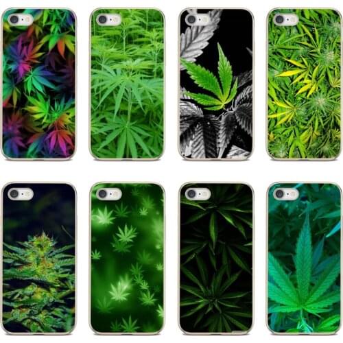 Cover For Samsung Galaxy A12 A31 A41 A51 A71 A20e A21s M30 A10 A30 A40 A50 A60 A70 Cannabis-Weed-Leaves-Pattern