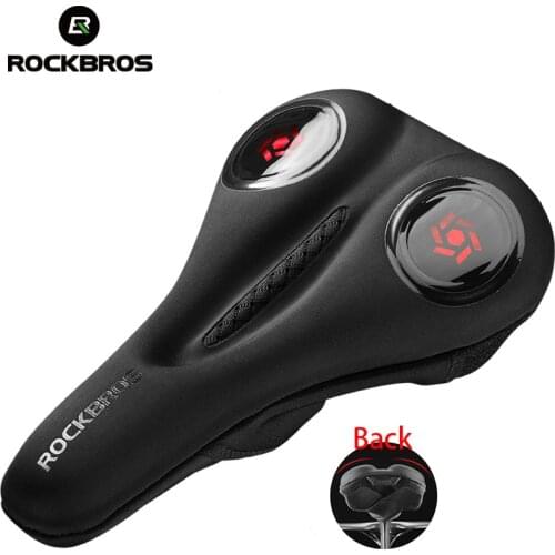 ROCKBROS MTB Bicycle Saddle Cover Liquid Silicone Gels Saddle Cover Hollow Breathable Comfortable Soft Cycling Seat Accessories