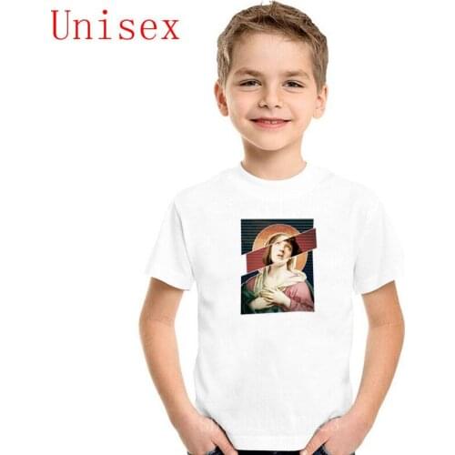 Pulp Fiction virgin Mia children t shirt Kpop Harajuku Boys clothing casual Harajuku kids Tee Hipster shirts for teenage girls