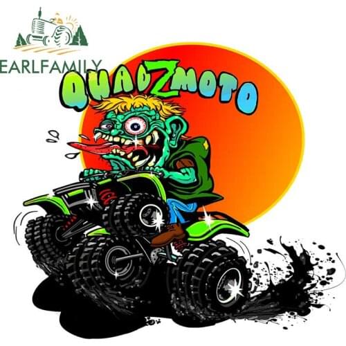 EARLFAMILY 13cm x 11.6cm QUAD Z MOTO! Retro ATV UTV QUAD Decals Vintage Creative Car Stickers