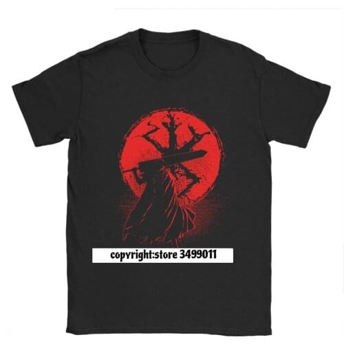 Funny Berserk Guts Tee Shirt Men Crew Neck Cotton Tshirts Manga Swordsman Gatsu Zodd Anime Tee Shirt Tops