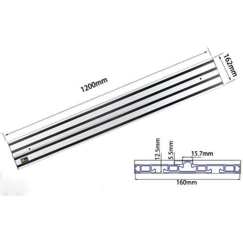 Wnew 1.2m Woodworing Aluminium Guide Rail T Track for Track Saw