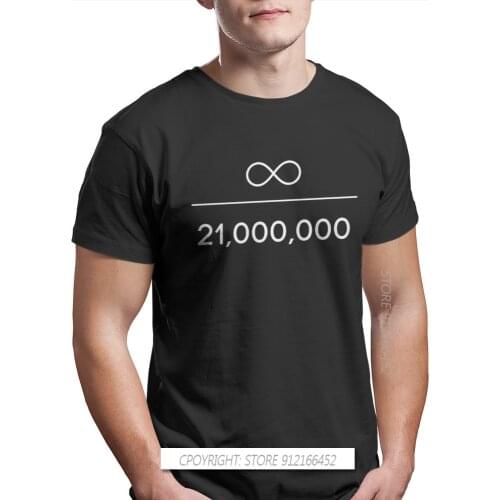 Infinity Divided By 21 Million Unique TShirt Bitcoin Cryptocurrency Miners Meme New Design Graphic T Shirt Stuff Hot Sale