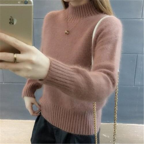 Cashmere Sweater Women Winter Wool Mohair velvet Fleece Soft Plus Size Elasticity Casual Thick Pullover Warm Loose Sweaters