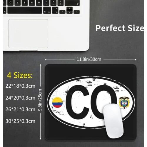 Colombia Oval Country Code Decal Mouse Pad DIY Print Colombia Country Code Colombia Car Oval Colombia