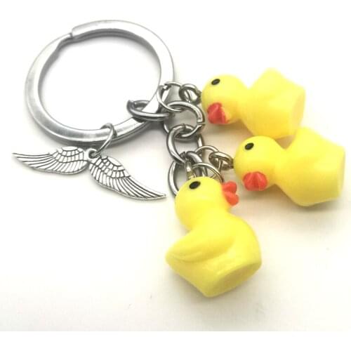 Korean Version of Animal Keychain Duck Keychain Jewelry Little Yellow Duck Pendant for Men and Women