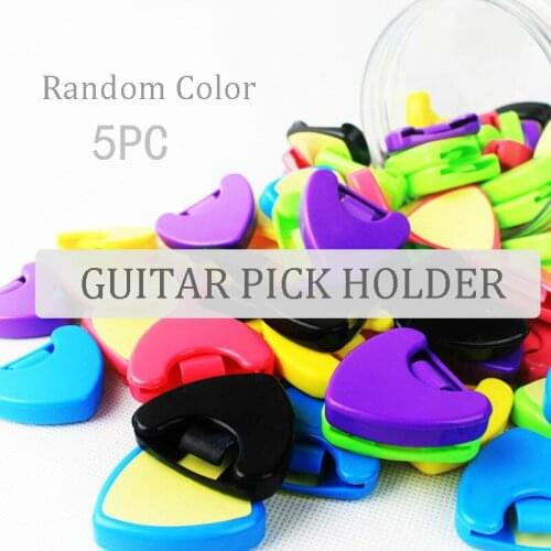 5PCS Guitar Picks Box Durable Guitar Picks Box Holder Case Electric Acoustic Guitar Parts Plastic Material Guitar Accessories