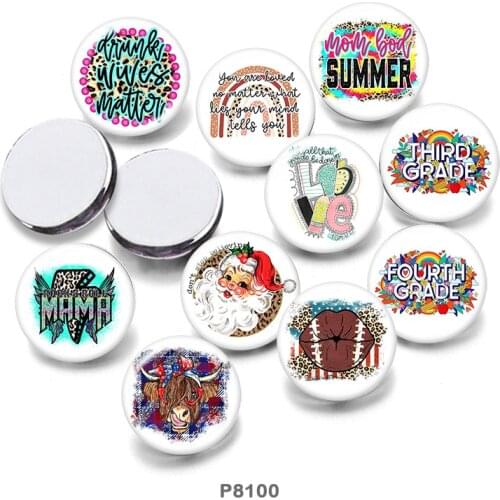 Words 12mm/18mm/20mm/25mm/30mm Round Glass Cabochon Flat Back Making Findings P8100