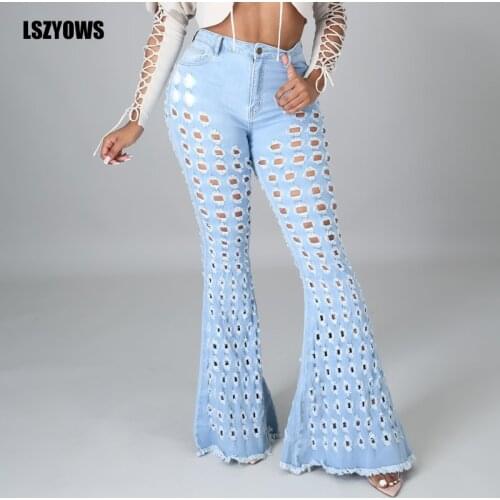 LSZYOWS Womens Ripped Jeans