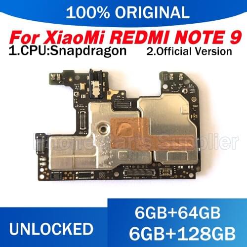 Motherboard With Chips Circuits Flex Cable Full chips For Xiaomi RedMi Note 9 9T Good Work Unlocked Main Mobile Board Mainboard