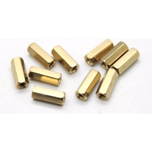10pcs/lot M3*4/5/6/7/8/9/10/11/12/13/14/16/17/18/19 Copper Cylinder Hollow Copper Column