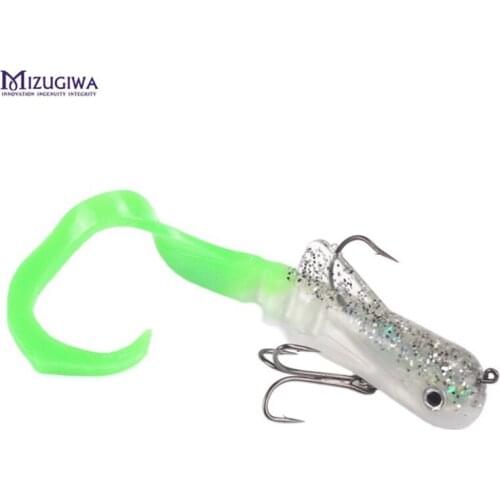 MIZUGIWA Proleurre 4pcs Fishing Lures T tail Wobblers 200mm 45g Swimbaits Artificial Silicone jig Soft Bait 4 Color Carp Baits