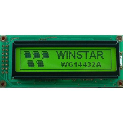 WG14432A 144*32 144x32 LCD display module lcm 5V Yellow green lcd LCM display st7920 SPI serial port driver original display