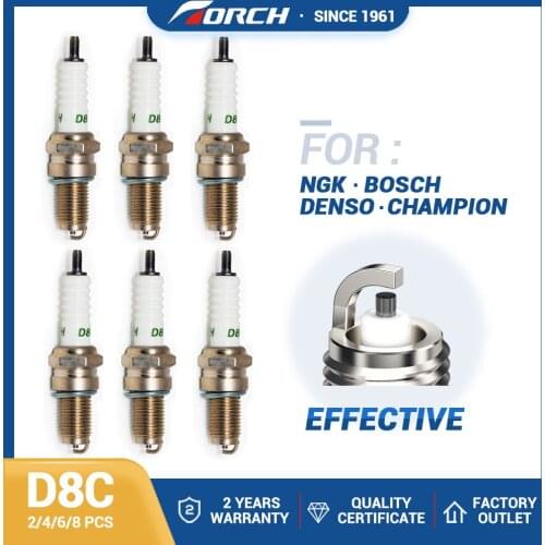 Motorcycle Candle TORCH D8C for NGK D8EA for Yamaha TTR225 TTR230 TW200 XT225 Kawasaki KEF300 Suzuki DR125SE DR200S DRZ125