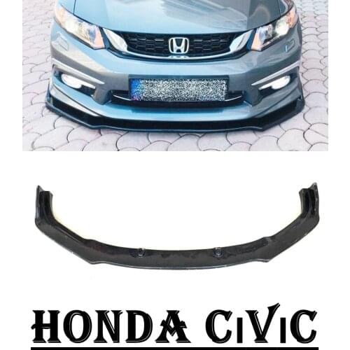 For Honda Cıvıc Fb7 Front Bumper Attachment Lip 2008-2020 Piano Glossy Black Splitter Diffuser Universal Spoiler Bumper