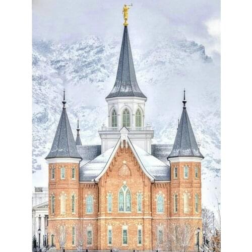 New 5D Diamond Painting church Scenery Square Rhinestones Full Set Diamond Embroidery Landscape Cross Stitch Home Decoration P1