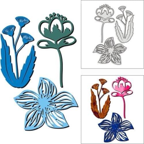 New 2021 Peach Blossom Lotus Flower Metal Cutting Dies for DIY Scrapbooking and Card Making Decorative Embossing Craft No Stamps