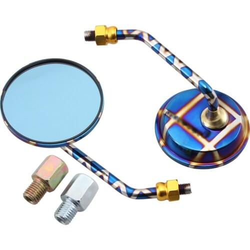 New 10mm Thread Screws Creative Motorcycle Rear View Mirrors Side Round Mirror Scooter Electric Motorbike Rearview Universal