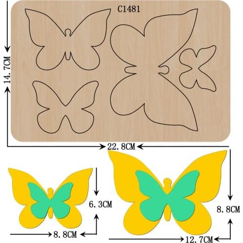 New butterfly BOW Wooden die Scrapbooking C-1481 Cutting Dies Multiple sizes