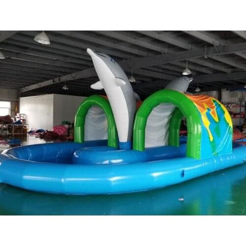 New style adorable dolphin inflatable PVC swimming pool