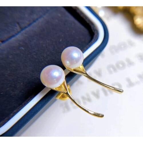 Charm 925 Sterling Silver Earrings Findings Settings Base Mountings Parts Mounts for Coral Pearls Agate Crystal Stones Beads
