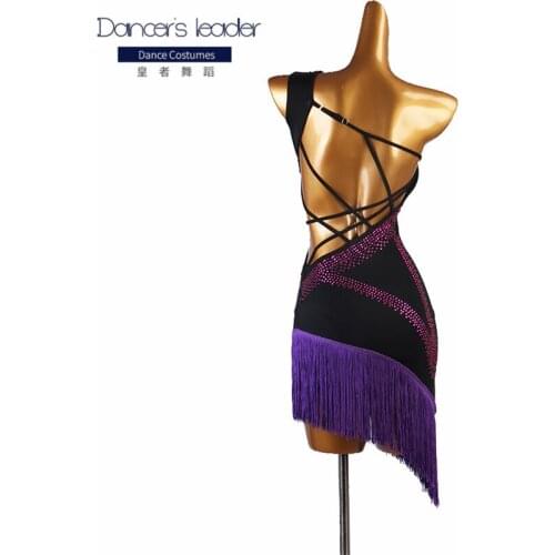 Latin dance practice clothes one-shoulder tassel chacha tango dance costume female adult professional stage competition costume