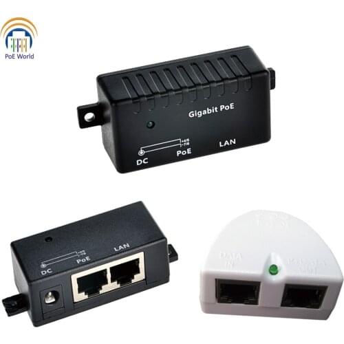 Passive PoE Connector Separator 1 Port Patch Panel Gibait PoE Injector Splitter Ethernet Separator 12-56V For Camera