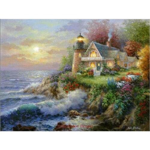 Needlework for embroidery DIY DMC High Quality Counted Cross Stitch Kits 14 ct Oil painting - Guardian of the Sea