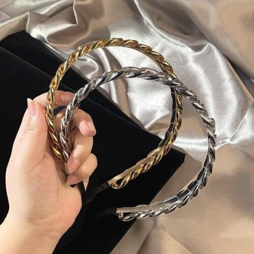 New Korean Style Chain Hairpin Fashion Girl Hair Accessories Hairdressing Anti Slip Headband For Womens Hair Simple Headdress
