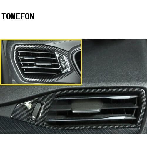 TOMEFON For Ford Focus Focus4 MK4 2018 2019 Front Dashboard Air Condition Vent Outlet Sticker Cover Trim InteriorAccessories ABS