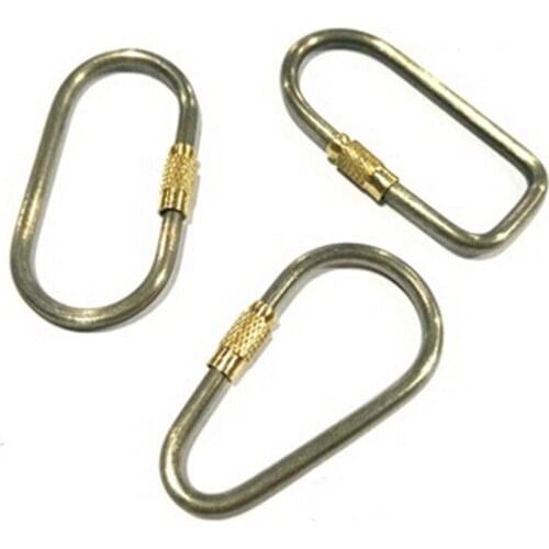 Outdoor Equipment 100% TC4 Titanium Safety Hook Hanging Buckle With Lock EDC Camping Tool Carabiner Backpack Keychain FW144