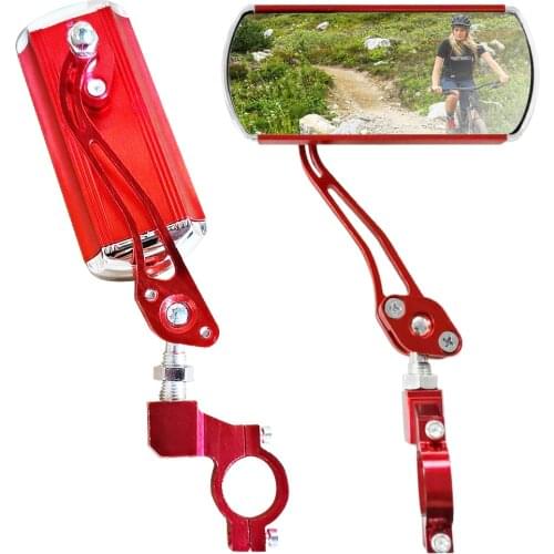 2 Pack Bike Rear View Mirror Adjustable Rotate Bicycle Bike Mirror Wide Angle Rear View Aluminum Alloy Safety Rearview Mirror
