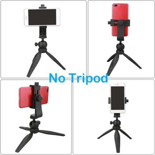 360 Degree Rotation Tripod Mount Holder Cell Phone Stand Bracket Clip Mount Bracket Adapter for Mobile Phones Smartphone