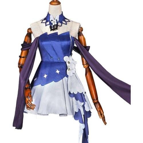 Game Azur Lane USS Helena Cosplay Costume Dress Gloves Suit Women Blue Sexy Short Skirt Girls Party Casual Clothing
