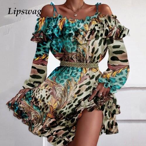 Women Sexy Slash Neck Multi-layered Ruffle Party Dress Summer Off Shoulder A-Line Mini Dress Fashion Solid Casual Beach Dress