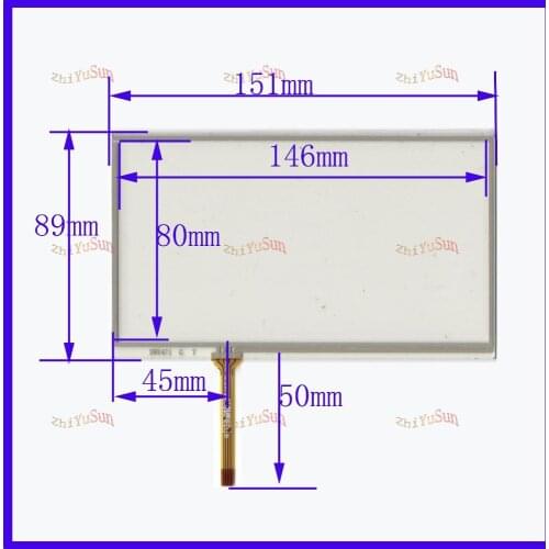 ZhiYuSun XWT471 for 6.2 GPS GLASS 152*89 This is compatible New6.2 Inch Touch Screen sensor 152mm*89mm for GPS Car DVD
