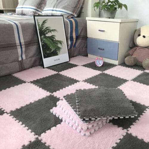 10pcs/lot Internet Celebrity Carpet Bedroom Large Area Girlish Heart Tatami Foam Pad Block Plush Splicing Bay Window Pad F8181