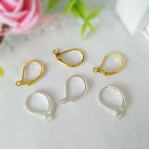 10Pcs Handmade DIY Jewelry Metal Accessories D-shaped French Ear Hook Metal French Hook Elastic Hook Earring Hook