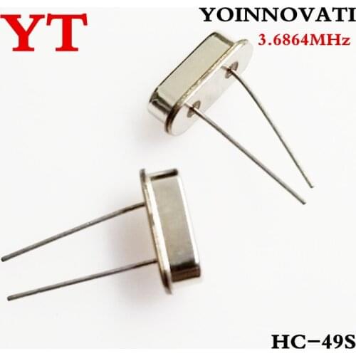 100pcs/lot HC-49S 3.6864MHz best quality