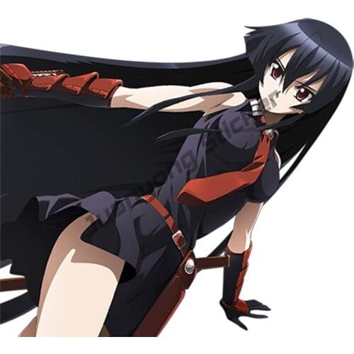 Car Sticker Sexy Gothic Girl Akame Ga Kill! Akame Scratch-Proof Decal Window Truck Camper Motorcycle Car Styling KK13x12cm