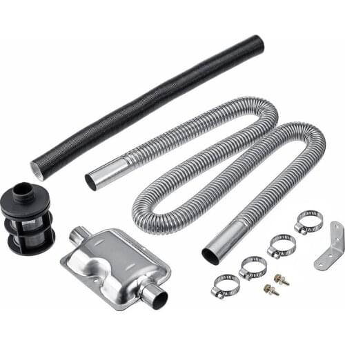 Car Silencer Exhaust Muffler For Diesel Heater Air Filter Exhaust Silencer Muffler Clamps Pipe Bracket Auto Replacement Parts