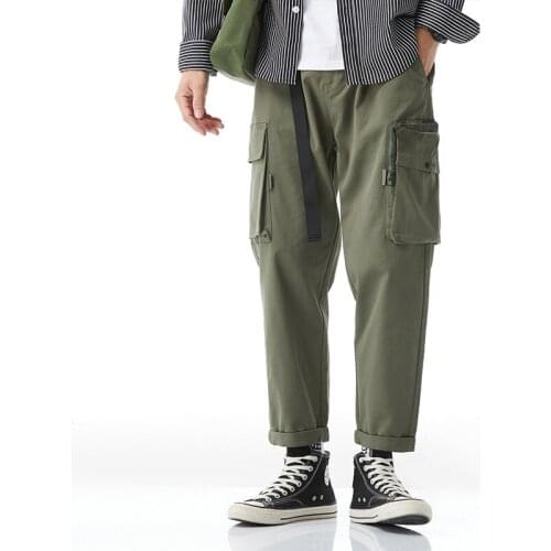 Spring New Season Overalls Youth Loose Straight Pants Mid Waist Outdoor Trekking Labor Cargo Hiking Camping Casual Solid Jeans