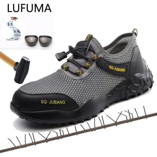 Dropshipping Men And Women Steel Toe Air Safety Boots Indestructible Ryder Shoes light Work Sneakers Breathable Safety Shoes