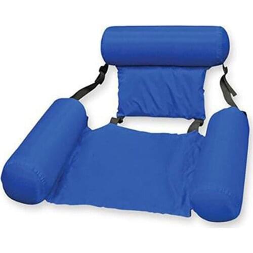 Summer Pvc Inflatable Foldable Floating Row Swimming Pool Hammock Air Cushion Beach Bed Water Sports Lounge Chair