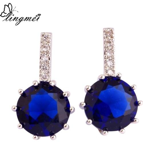 Женские серебрянные серьги Lingmei China At AliExpress