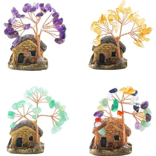 Mini Crystal Bonsai Fortune Money Tree Lucky Plant Showpiece For Good Luck,Wealth Prosperity Good Luck Home Decor