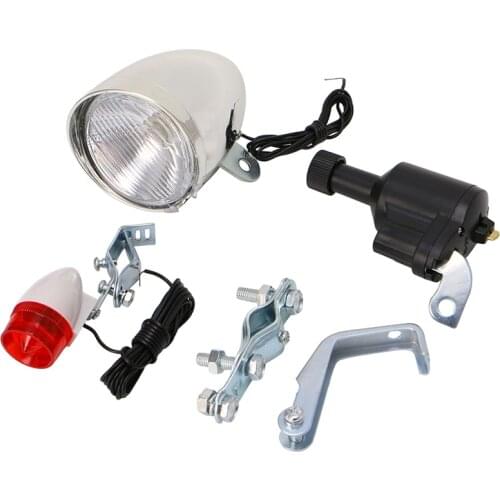 Motorized Bike Bicycle Friction Dynamo Generator Head Tail Light Acessories Whosale&Dropship