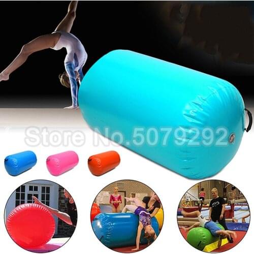 Free Shipping Mint Green 60CM Dia Inflatable Air Barrel, Air Tumble Roll ,Inflatable Gymnastics Air Barrel 85CM Dia Air Roller