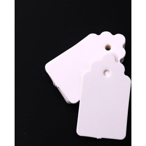 New Arrive Paper Jewelry Price Tags Labels 100pcs/lot 2.8*4.8cm White Paper Plain Tags Fit For Gift Jewelry Toys Display