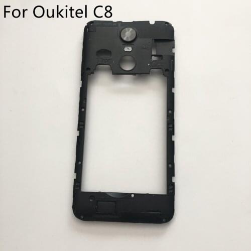 Oukitel C8 Used Back Frame Shell Case + Camera Glass Lens For Oukitel C8 MT6580A 5.5"Inch 1280X640 Free Shipping